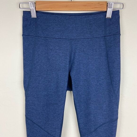 Outdoor Voices Techsweat Flex Crop Leggings - Heathered Blue - Picture 4 of 8